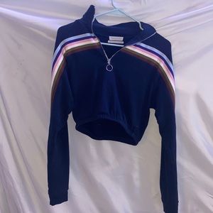 Urban outfitters cropped striped sweater